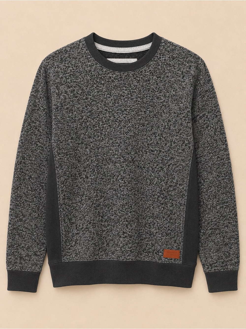 Quiksilver Mens Gray Marled Crewneck Pullover Sweater Large Casual Surf Skate